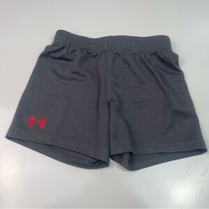Boys Under Armour Grey Red Shorts Sz 2T NWT